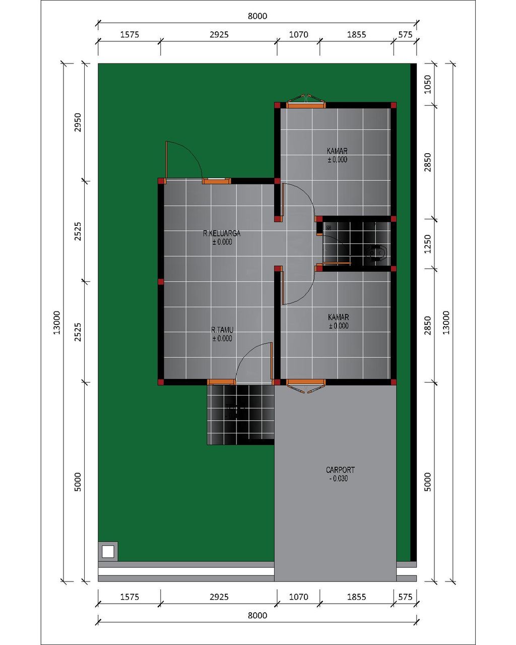 foto denah rumah tipe 36 perumahan Harmoni Park 2
