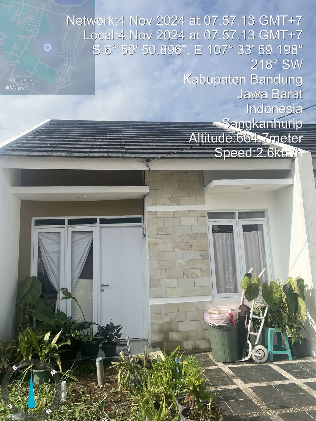 foto tampak rumah tipe K1 NO 14 perumahan TEDUH KATAPANG