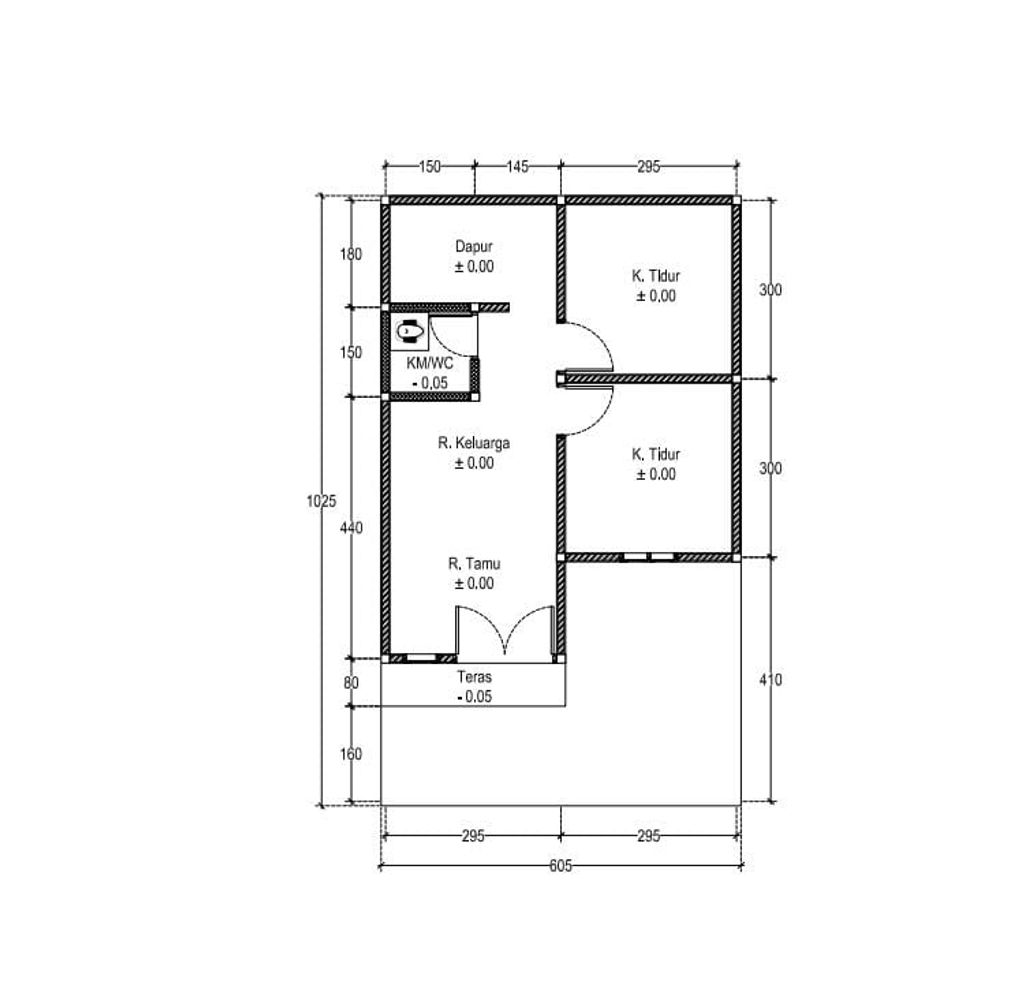 foto denah rumah tipe IDEAL perumahan PERMATA KEDUNG DALEM ASRI 2