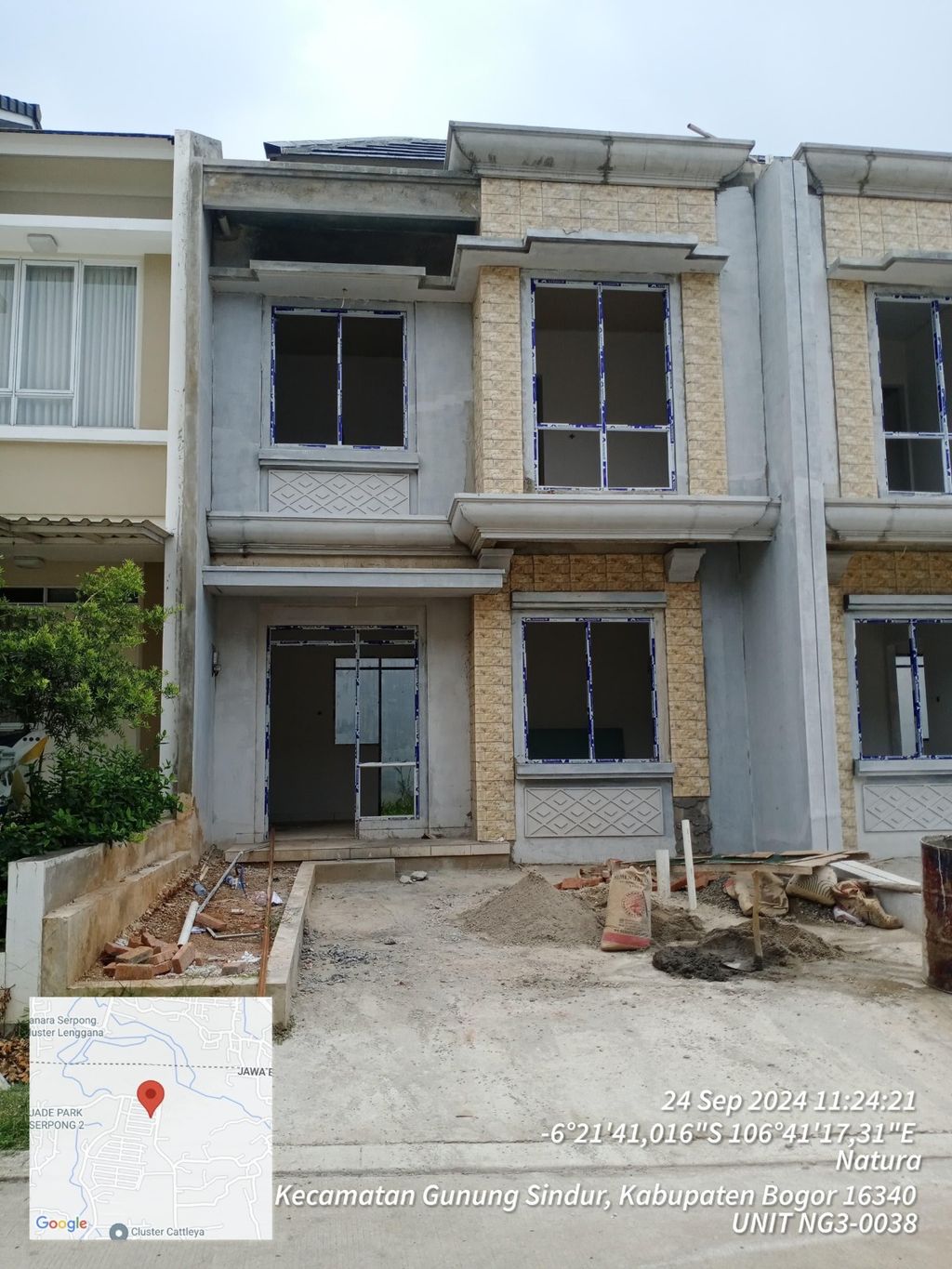 foto tampak rumah tipe NG3-38 perumahan SERPONG NATURA CITY