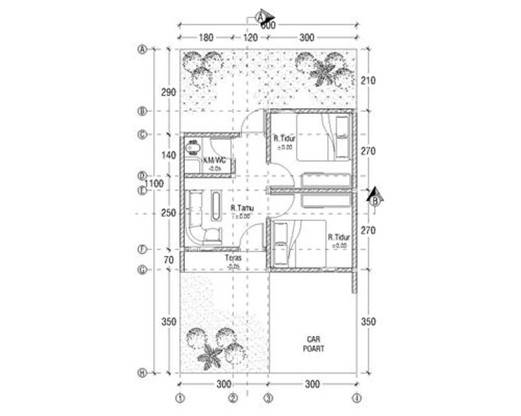 foto denah rumah tipe 30 perumahan GLAMOUR PARK