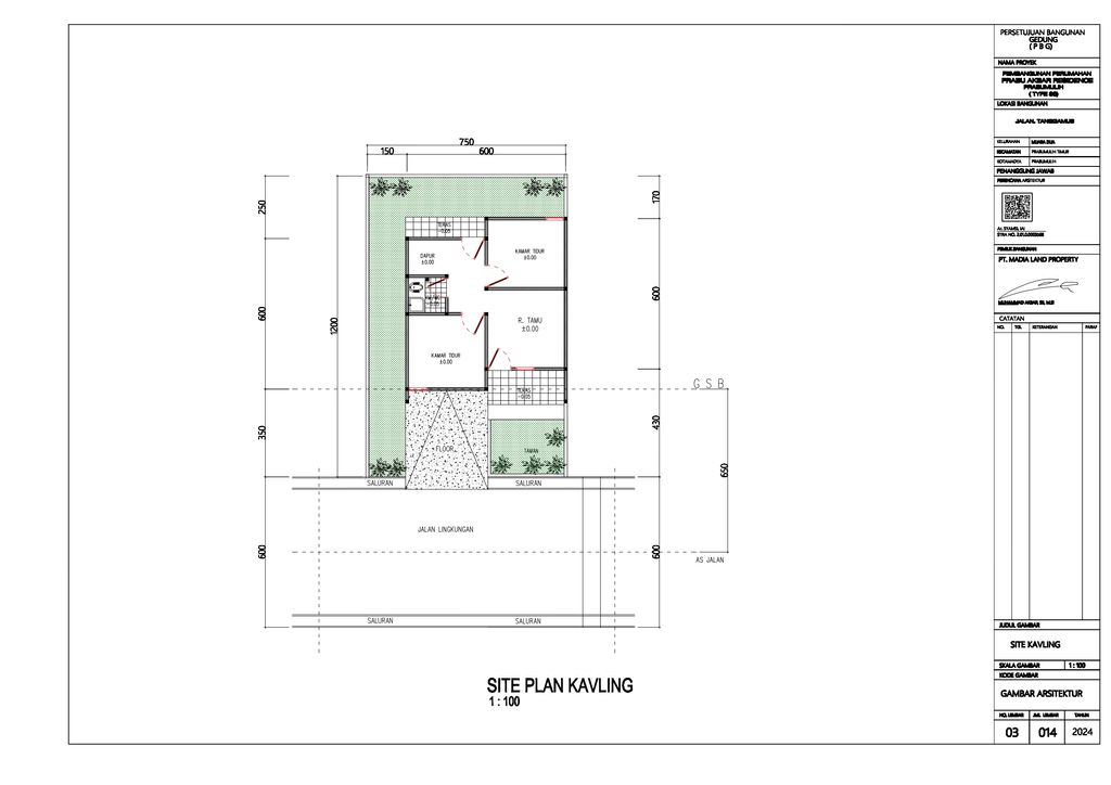 foto denah rumah tipe 36 perumahan Prabu akbar residence