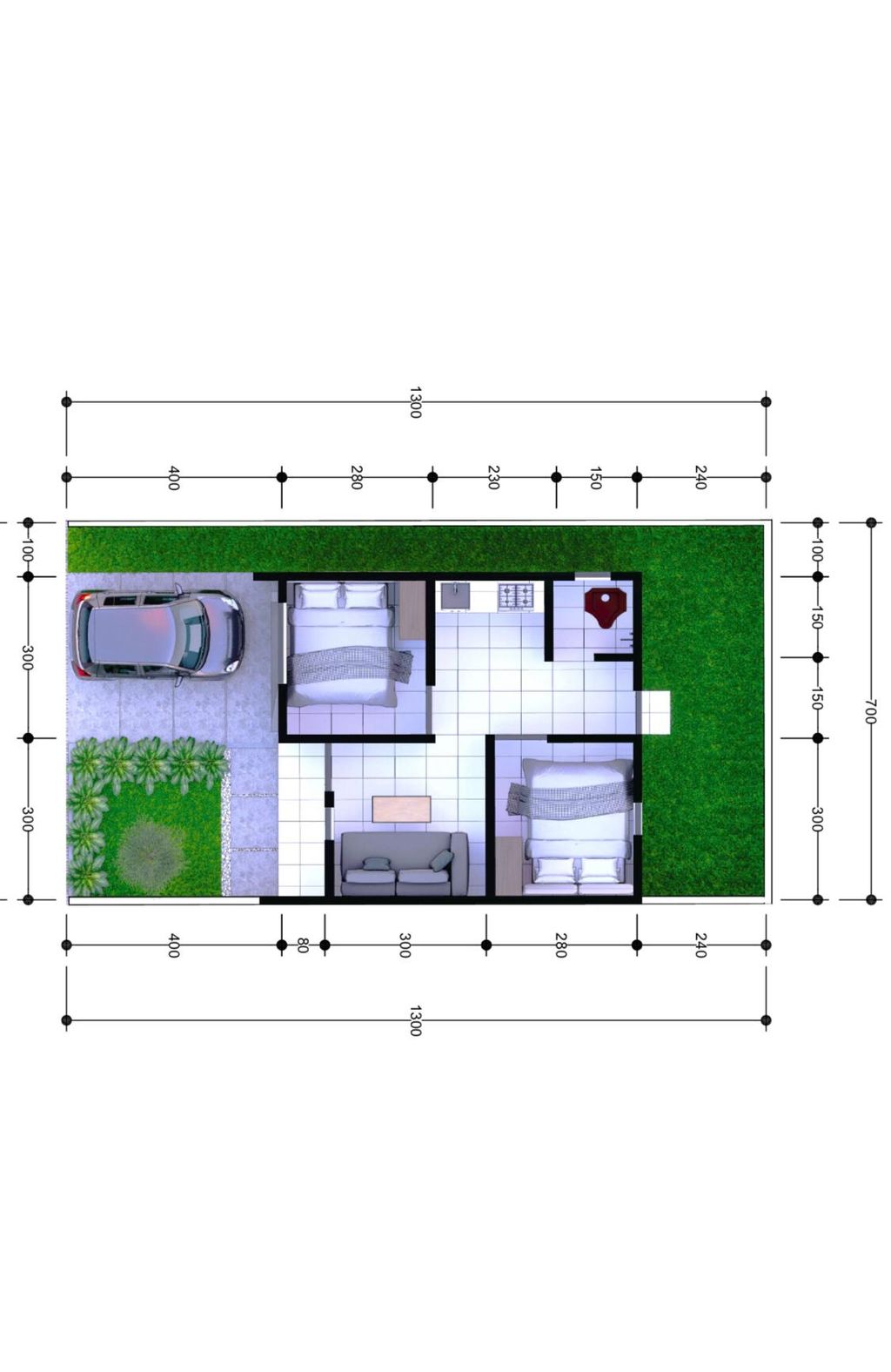 foto denah rumah tipe 36 perumahan RIYADH REGENCY 1