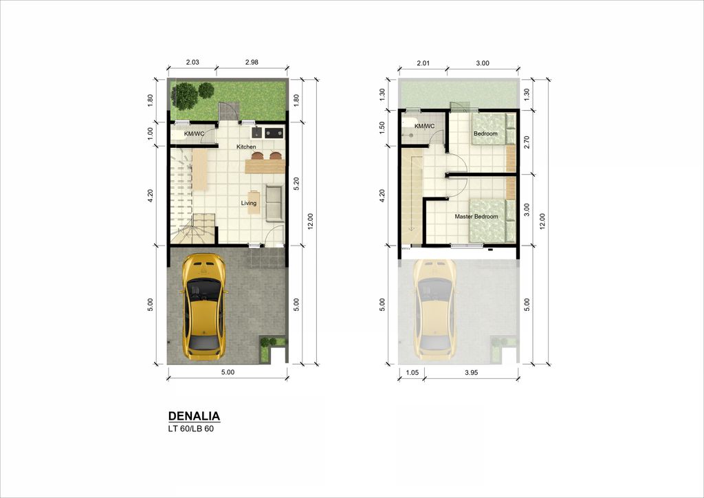 foto denah rumah tipe DENALIA perumahan MILLENNIA HILLS