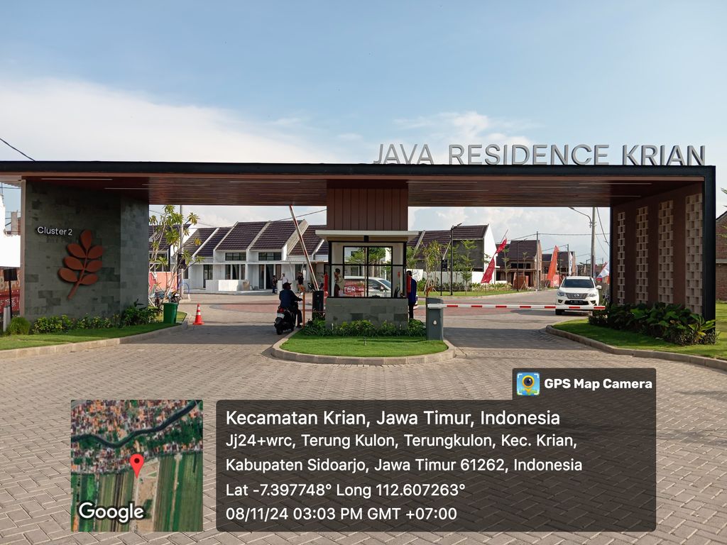 foto gerbang perumahan Java Residence Krian Cluster 2
