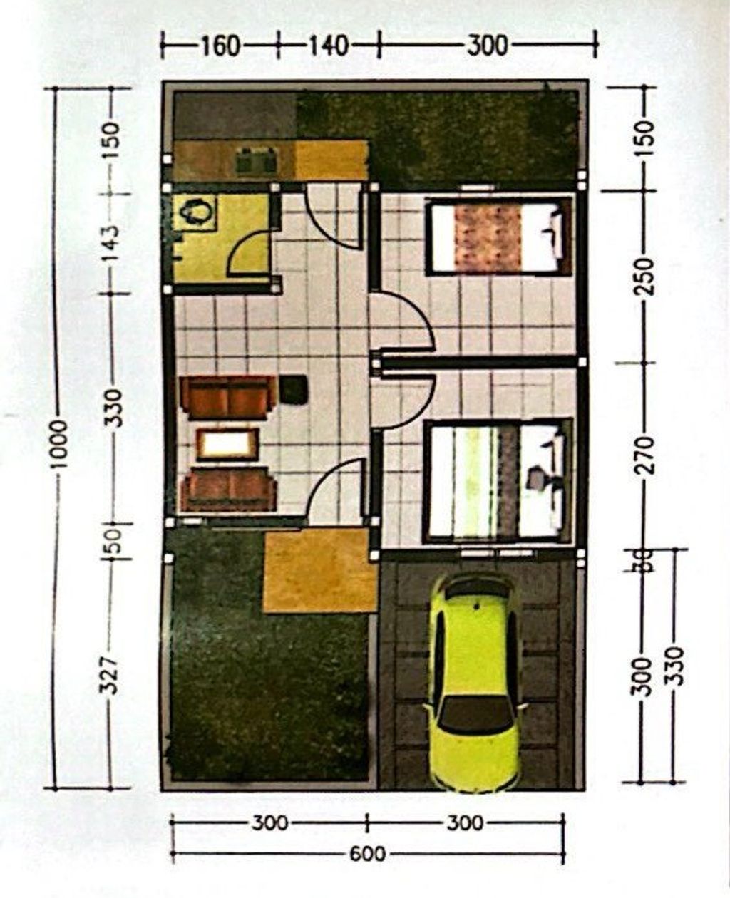 foto denah rumah tipe 30/60 ( perumahan Wijaya Residence