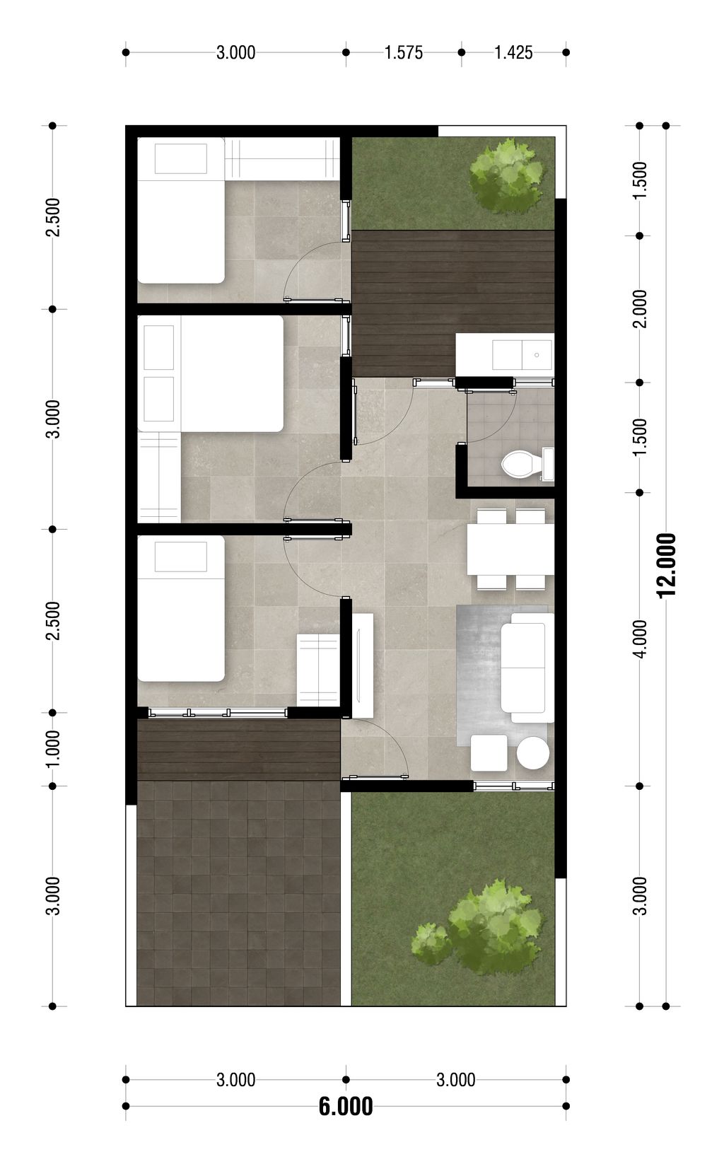 foto denah rumah tipe LE HAVRE 503 perumahan MUTIARA GADING CITY CLUSTER MONACO & PARIS