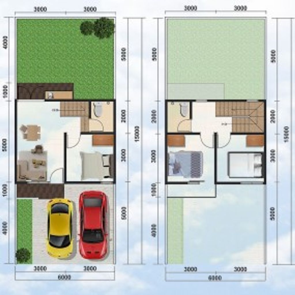 foto denah rumah tipe KOMERSIL T.65 perumahan Pandanaran Height