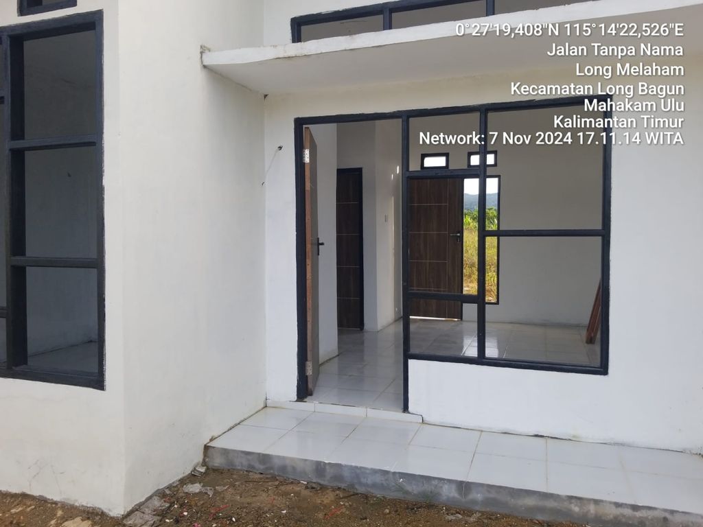 foto tampak rumah tipe 36 perumahan Mutiara Regency Mahulu