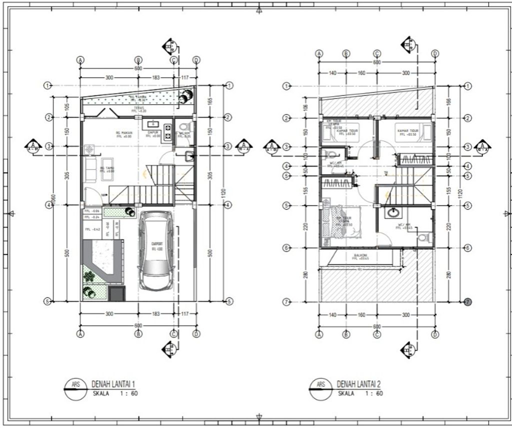 foto denah rumah tipe 55 perumahan THE AL FATH FLIPPER