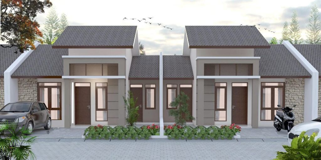foto tampak rumah tipe RS 40/96Z perumahan KOTA MANDIRI BEKALA CLUSTER ELAEIS