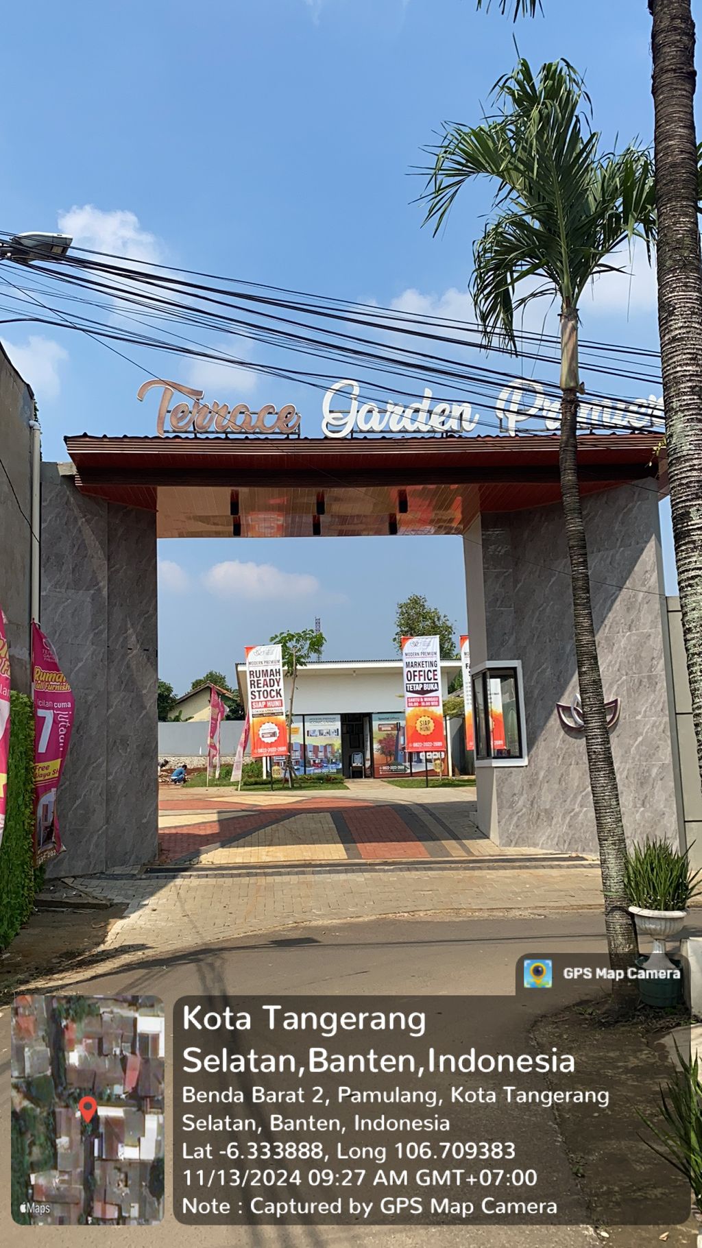 foto gerbang perumahan Terrace Garden Premier