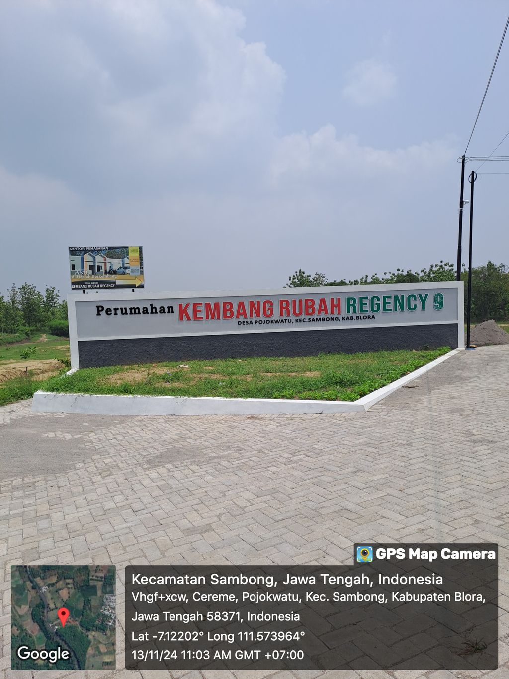 foto gerbang perumahan Kembang Rubah Regency 9 Cepu