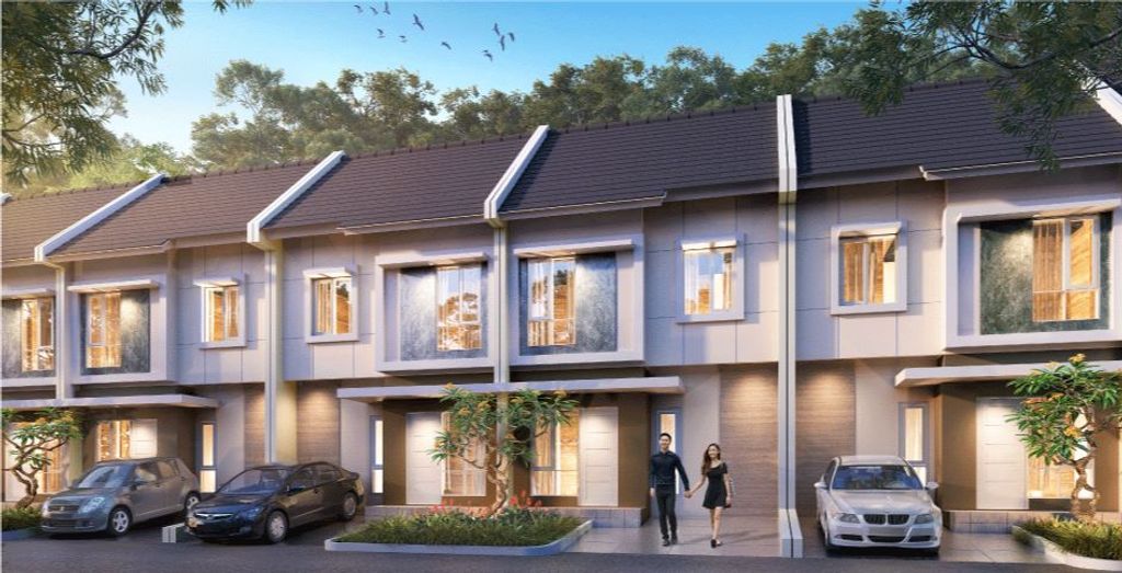 foto tampak rumah tipe DELANO perumahan PARADISE SERPONG CITY 2