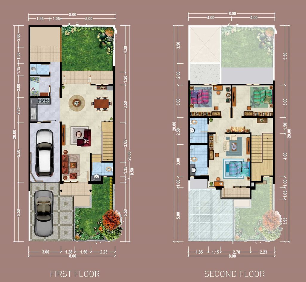 foto denah rumah tipe 157/144 perumahan CLUSTER ASERA KHI