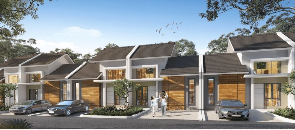 foto tampak rumah tipe Arwood perumahan PARADISE SERPONG CITY 2