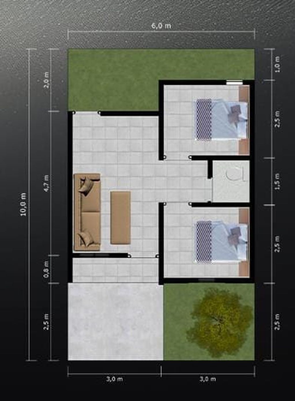 foto denah rumah tipe Subsidi perumahan Perumahan Cemara Sari Residence