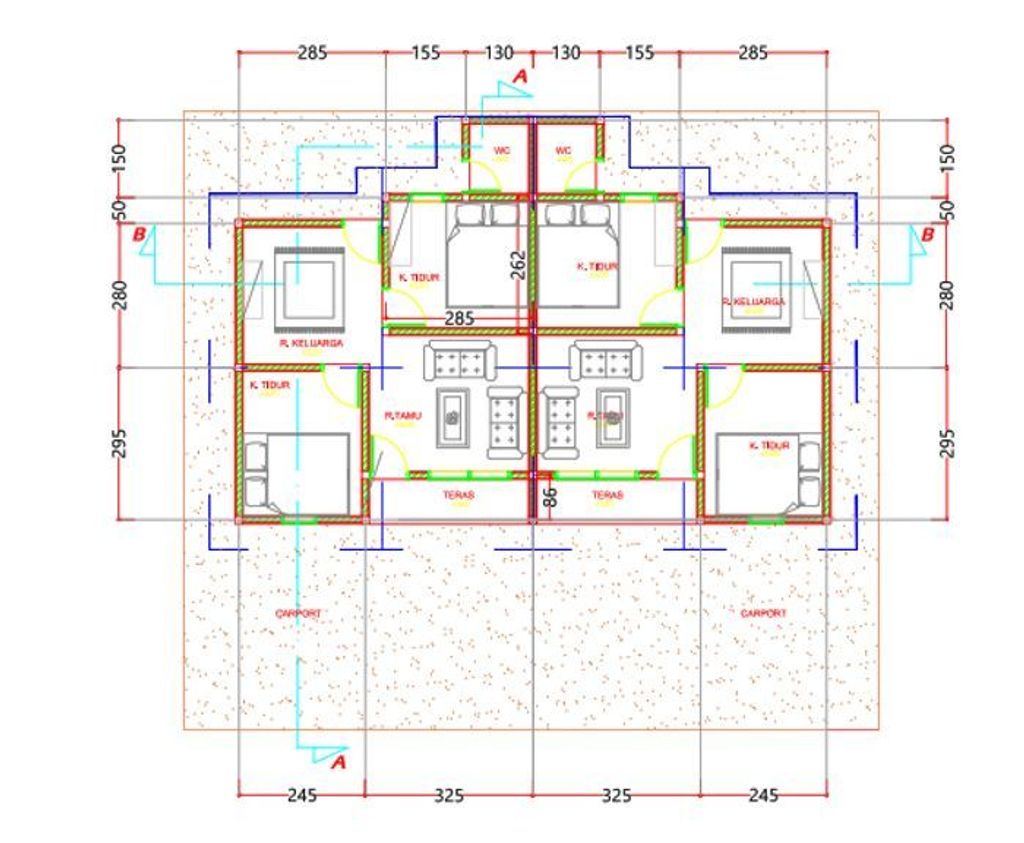 foto denah rumah tipe 36/84 perumahan PERUMAHAN GRAND INFINITY 2