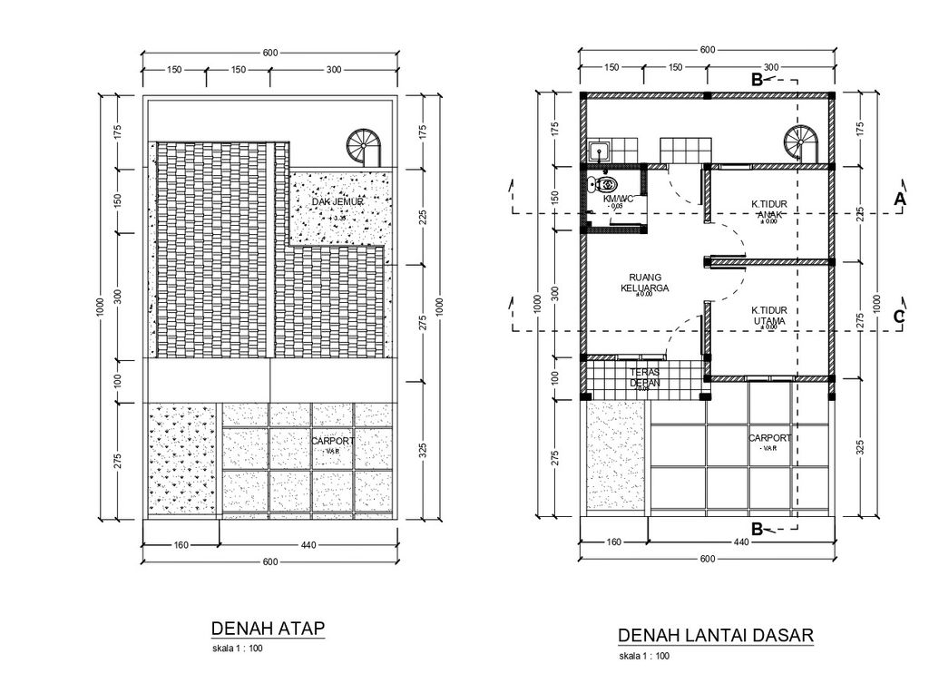 foto denah rumah tipe C3-9 perumahan BALI PARADISE (CLUSTER TABANAN)