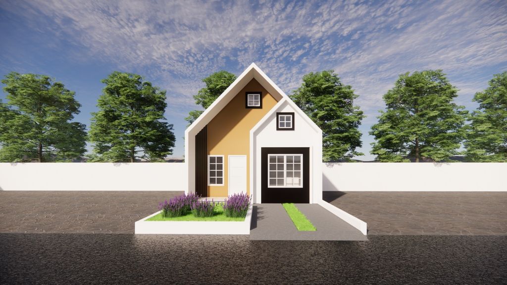 foto tampak rumah tipe 36/66 perumahan De Panorama Residence 2