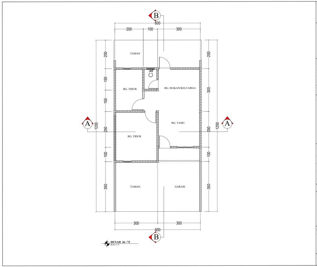 foto denah rumah tipe 36 perumahan MARIO RESIDENCE 2