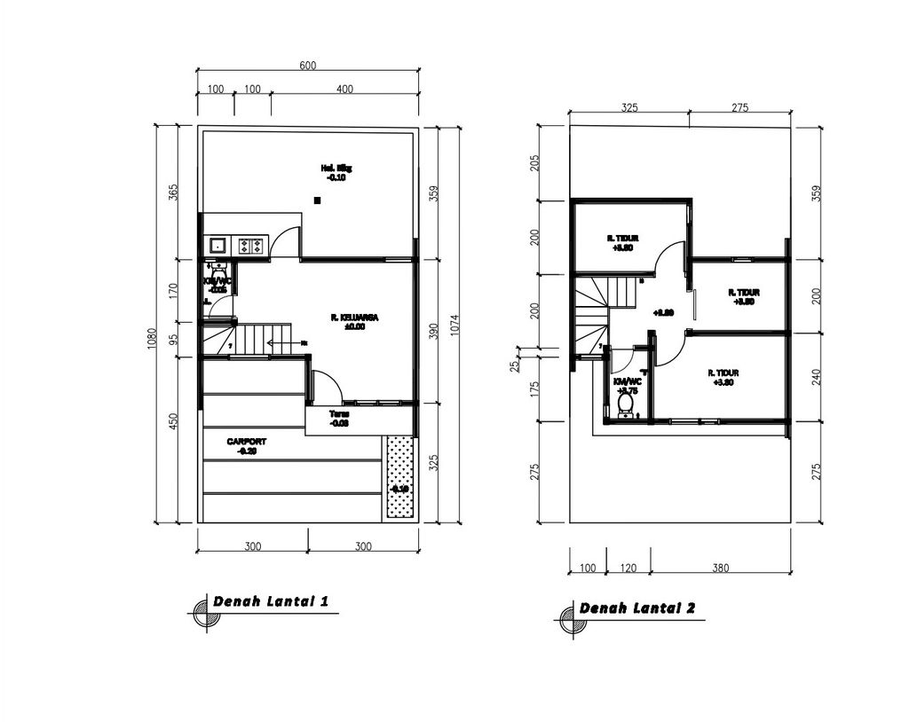 foto denah rumah tipe 50 Compact (3 Kamar) High Ceiling(512) perumahan G-Land Katapang Residence 1