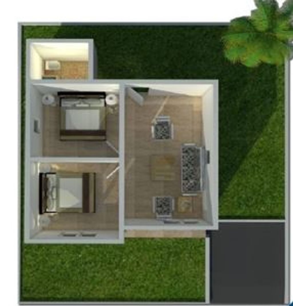 foto denah rumah tipe 36 perumahan PURI HALIM 3