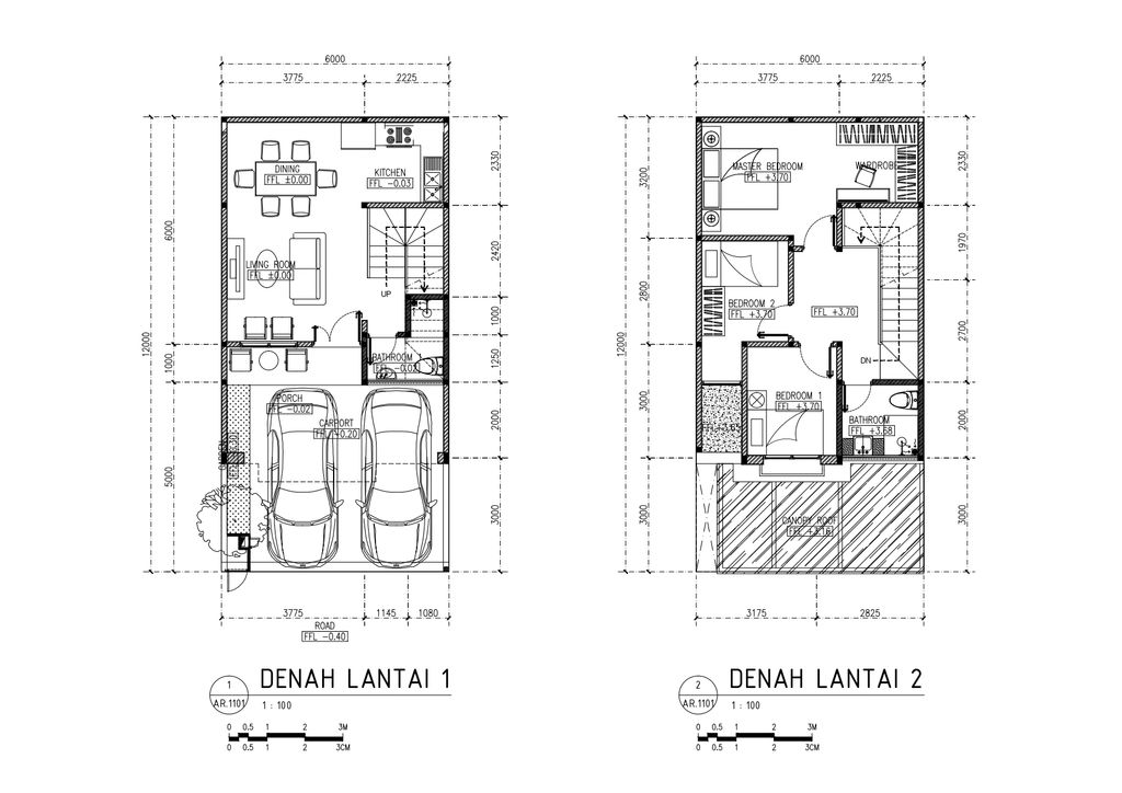 foto denah rumah tipe CAMELIA B perumahan SPRINGVILLE RESIDENCE