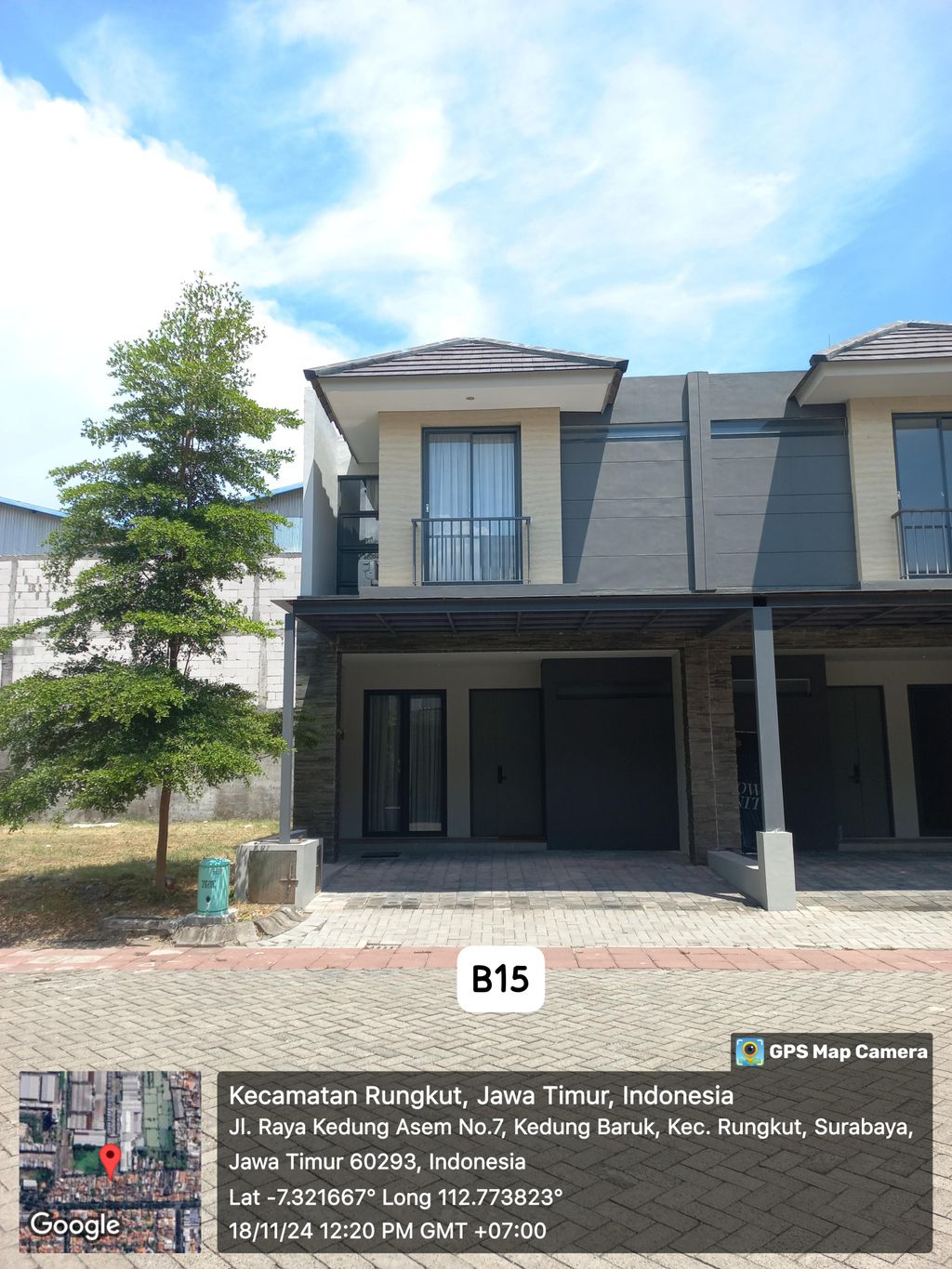 foto tampak rumah tipe CAMELIA B perumahan SPRINGVILLE RESIDENCE
