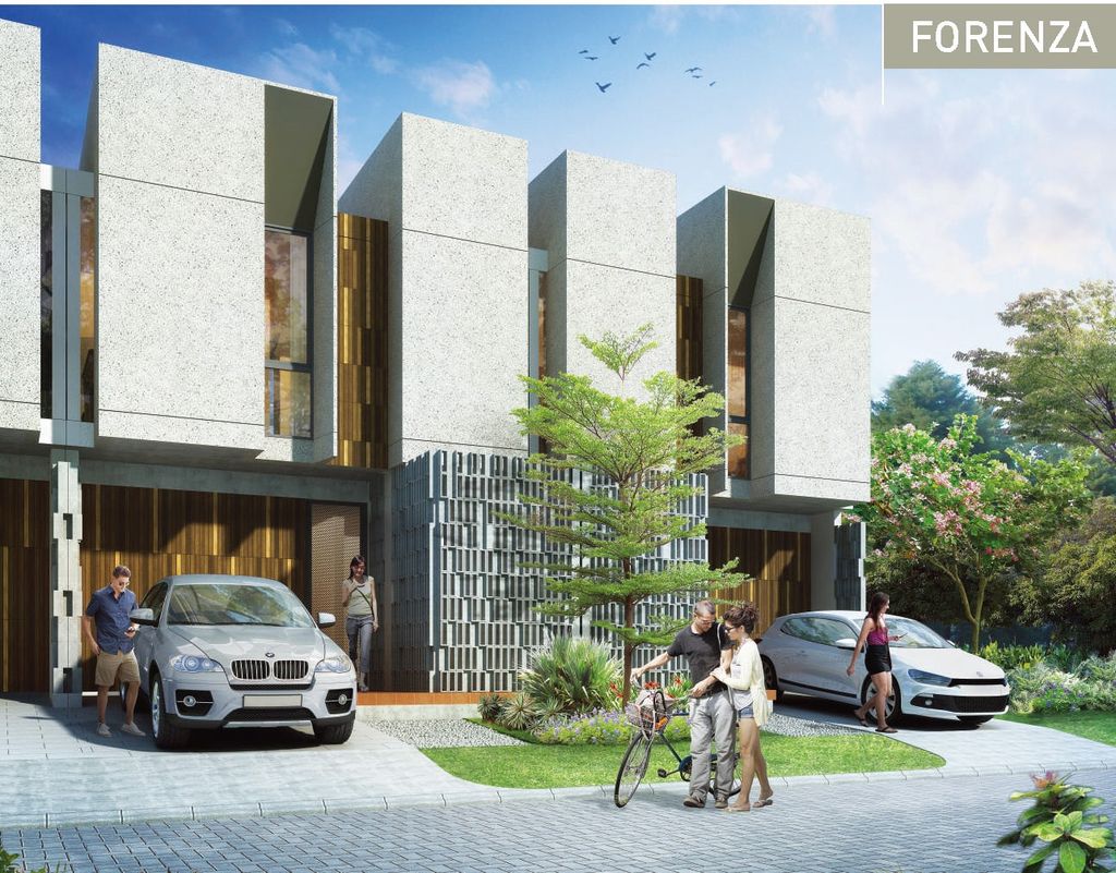 foto tampak rumah tipe FORENZA B SUDUT perumahan DISCOVERY ALTEZZA BINTARO JAYA