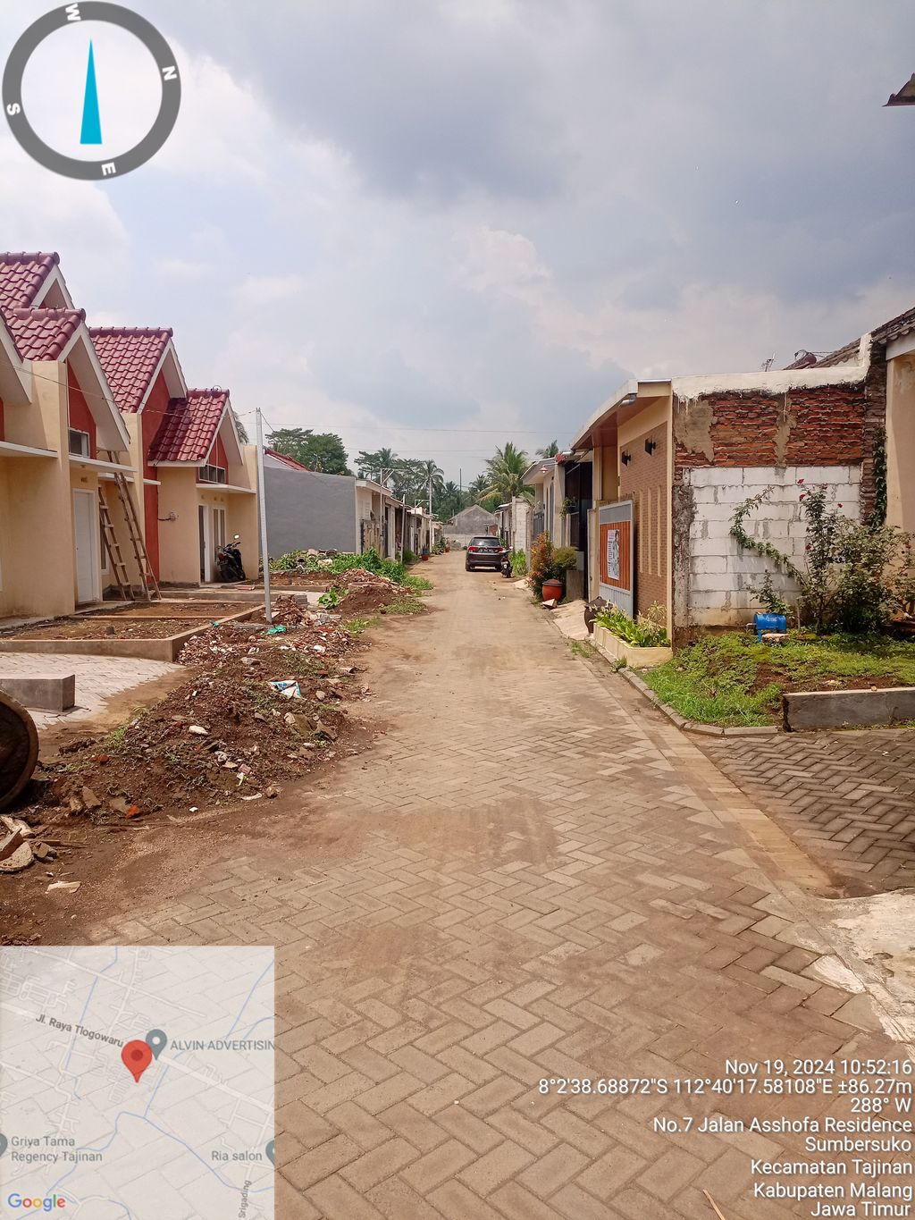 foto posisi tengah perumahan Asshofa Residence Tahap II