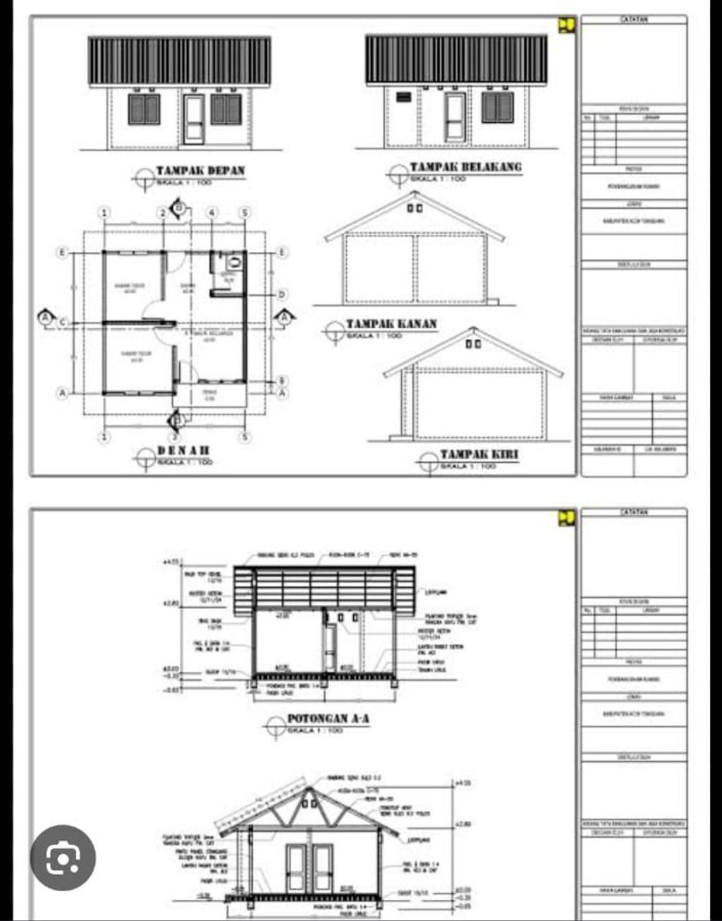 foto denah rumah tipe Subsidi perumahan Perumahan Gemilang Jaya 2