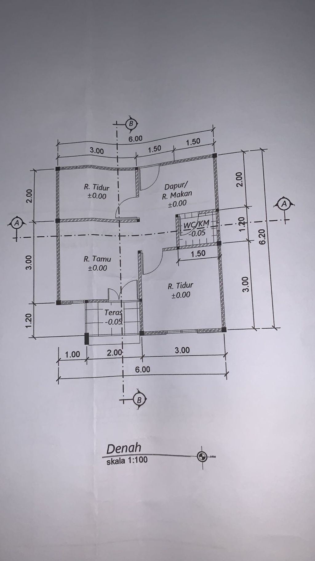 foto denah rumah tipe 36 perumahan MEGA JAYA RESIDENCE TAHAP 3