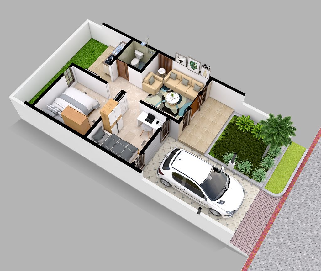 foto denah rumah tipe 36 perumahan Bukit Argomulyo Residence Tahap 1