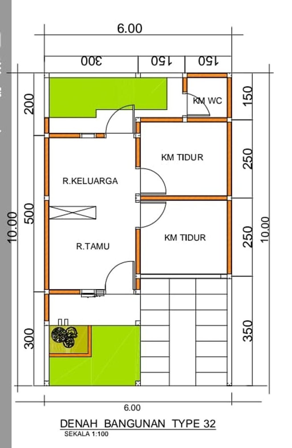 foto denah rumah tipe 32 perumahan Sudan Residence