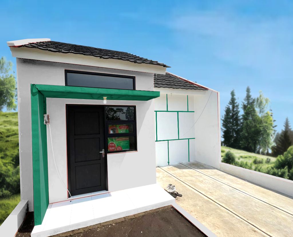 foto tampak rumah tipe 30/60 perumahan Emerald Greenpark