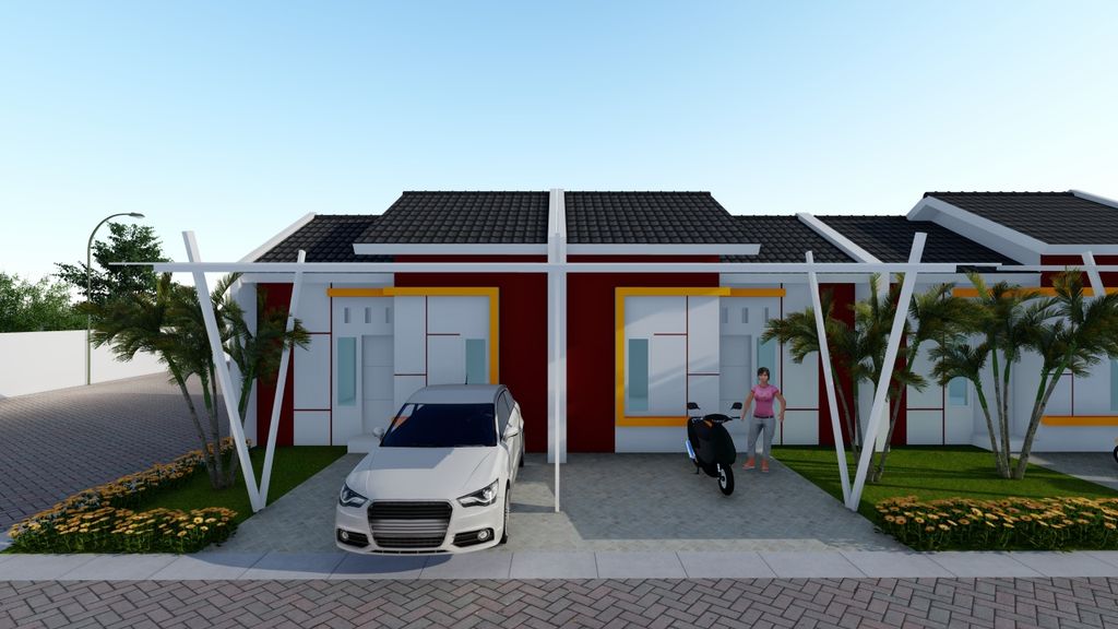 foto tampak rumah tipe 30 m2 LT 73 m2 perumahan SUMBERLELE LAND 2