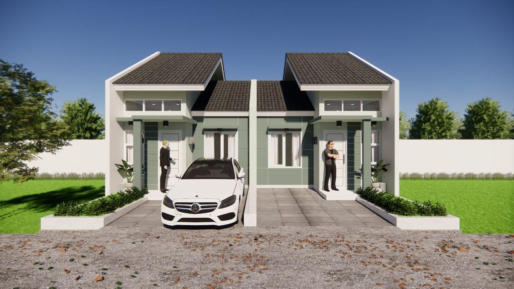foto tampak rumah tipe 36/74 perumahan GRAND TRIAS VILLAGE