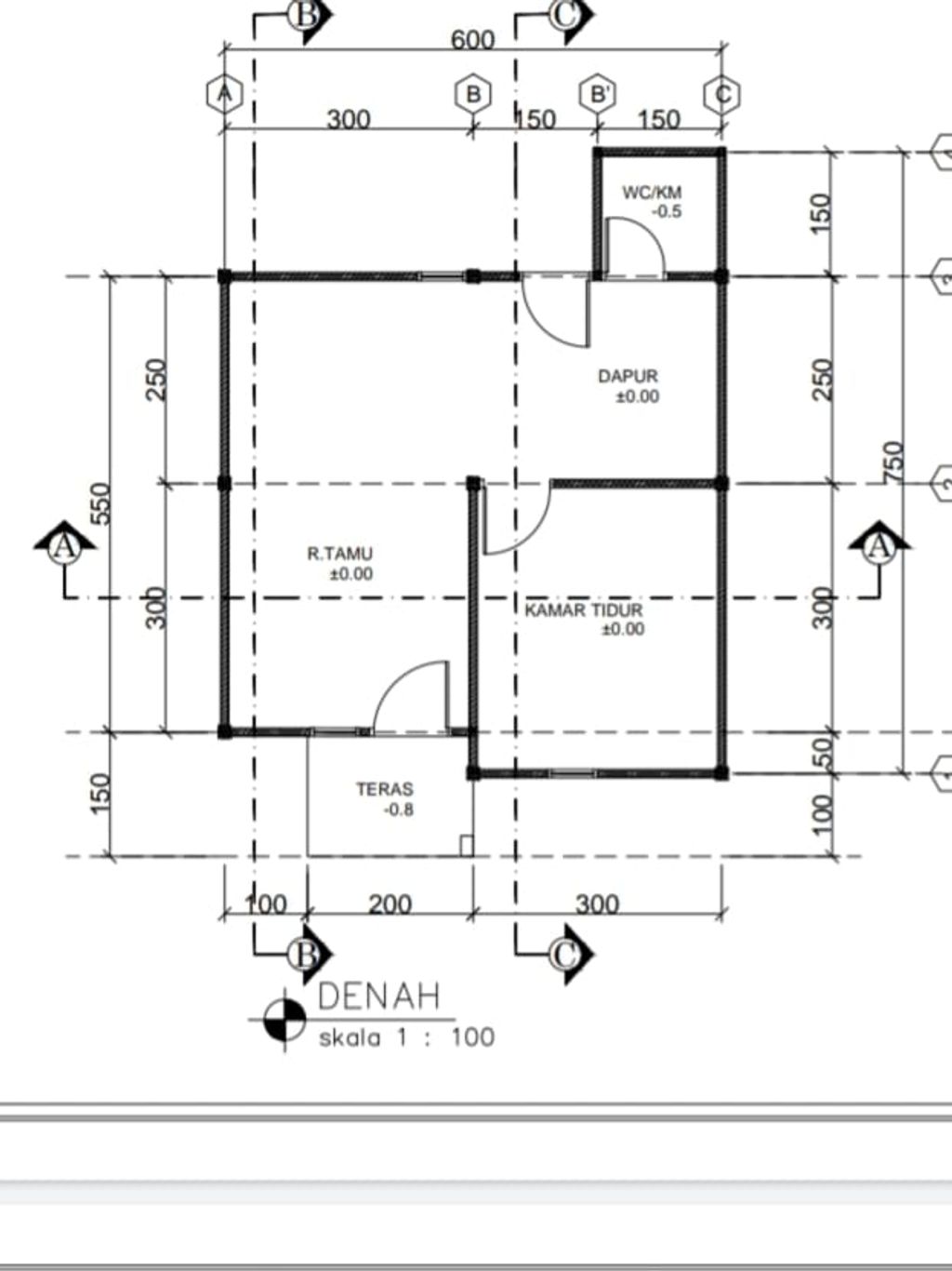 foto denah rumah tipe 36 perumahan Mulia Residence 2