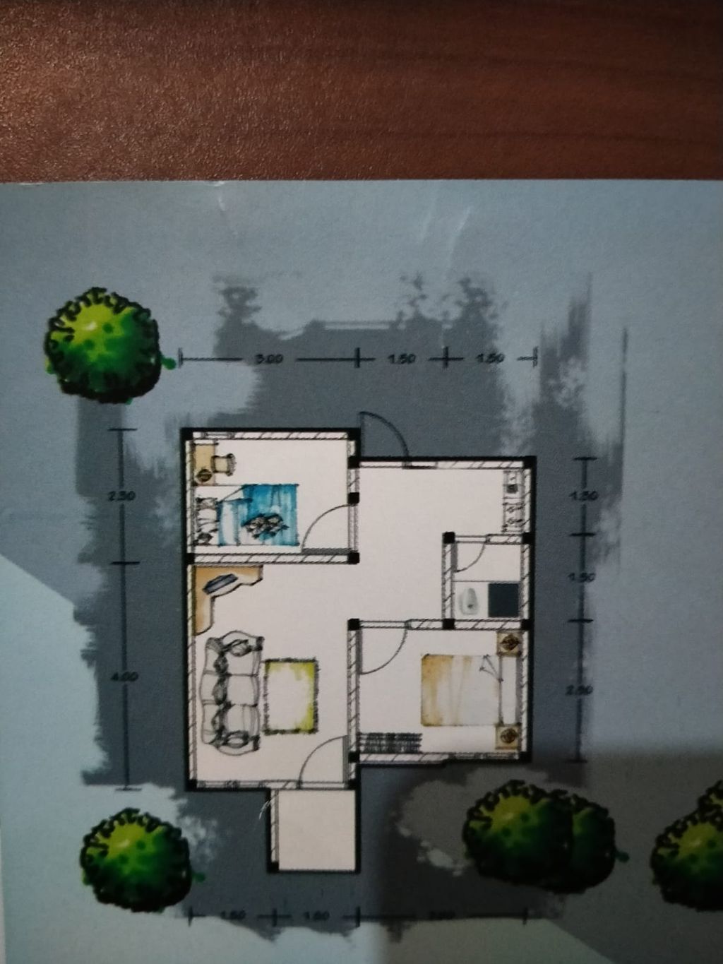 foto denah rumah tipe 36 perumahan Bambu Mas Indah 2
