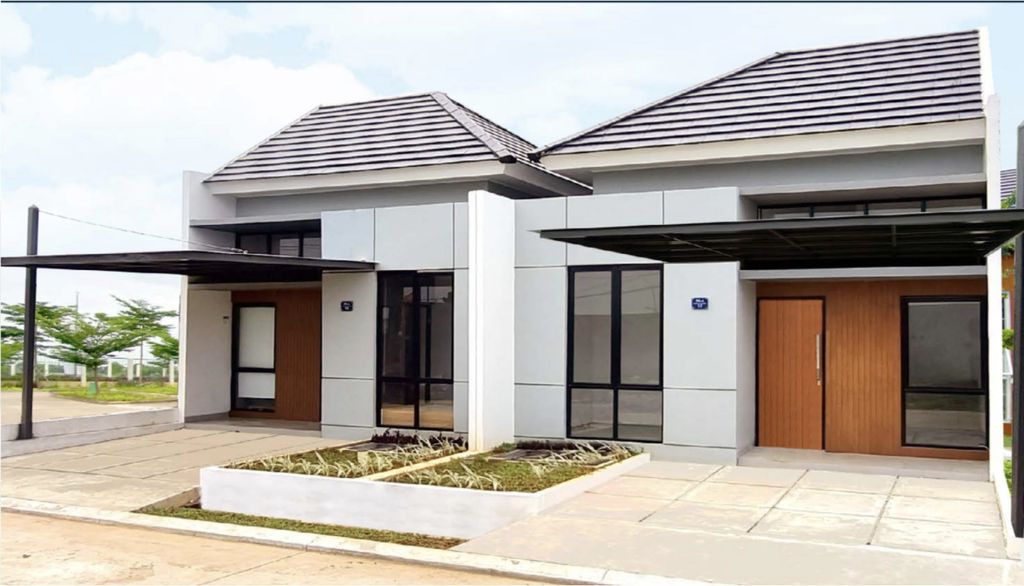 foto tampak rumah tipe PADMA HOOK 35/90 (OCT 24) perumahan Cluster Sriwijaya - Darmawangsa Residence Bekasi