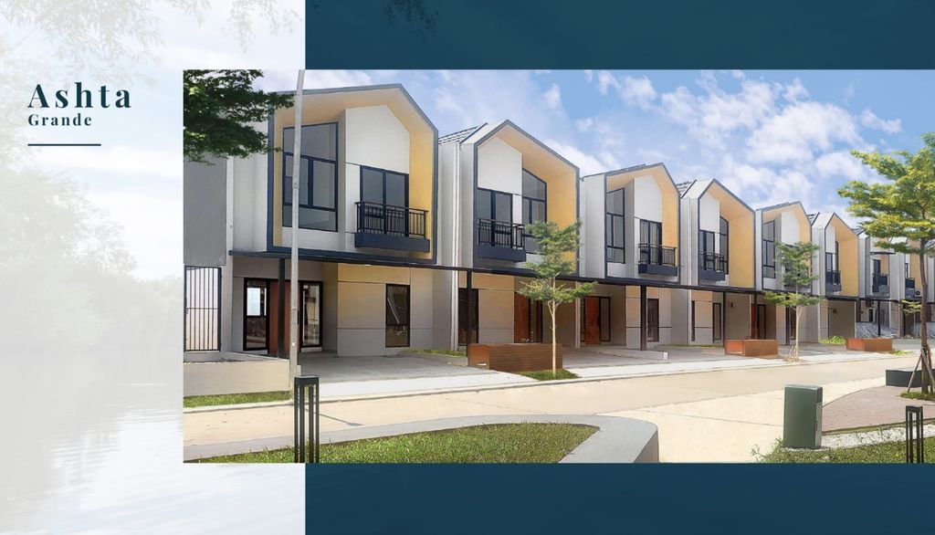 foto tampak rumah tipe ASHTA GRANDE 60/84 HOOK STD (SEPT 24) perumahan Cluster Sriwijaya - Darmawangsa Residence Bekasi