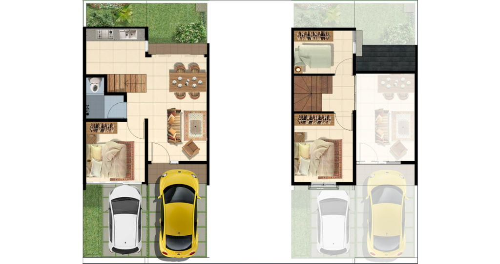 foto denah rumah tipe ARJUNA 53/78 (AUG 24) perumahan Cluster Sriwijaya - Darmawangsa Residence Bekasi