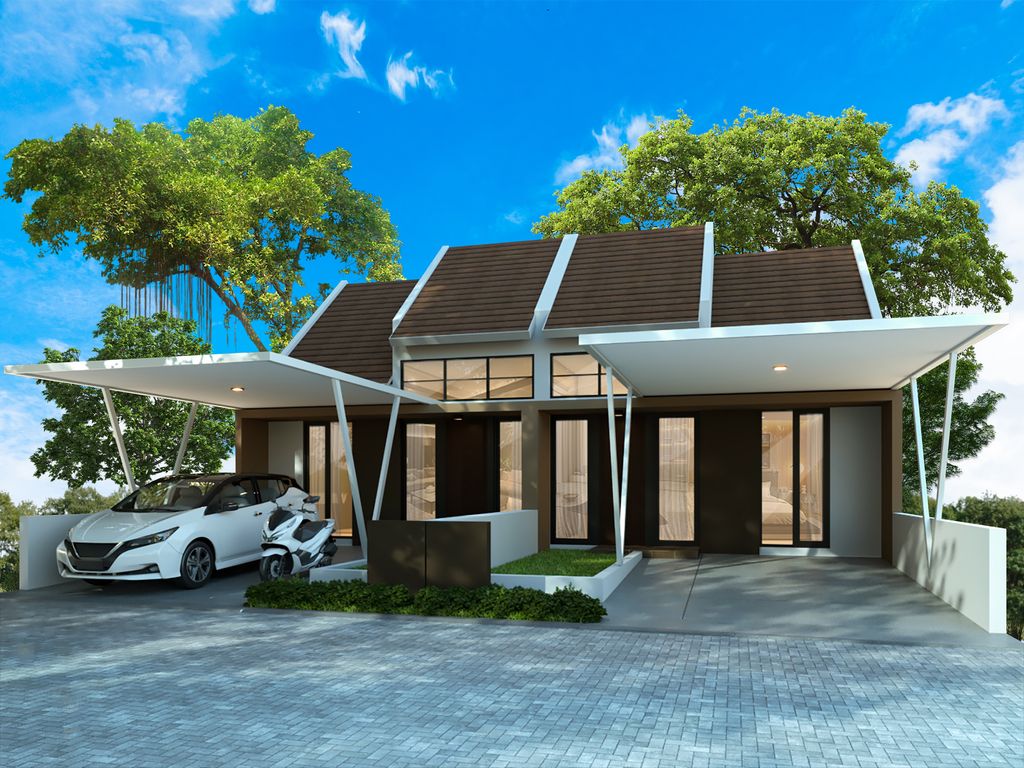foto tampak rumah tipe CASSIA perumahan JAVA RESIDENCE KRIAN CLUSTER 1