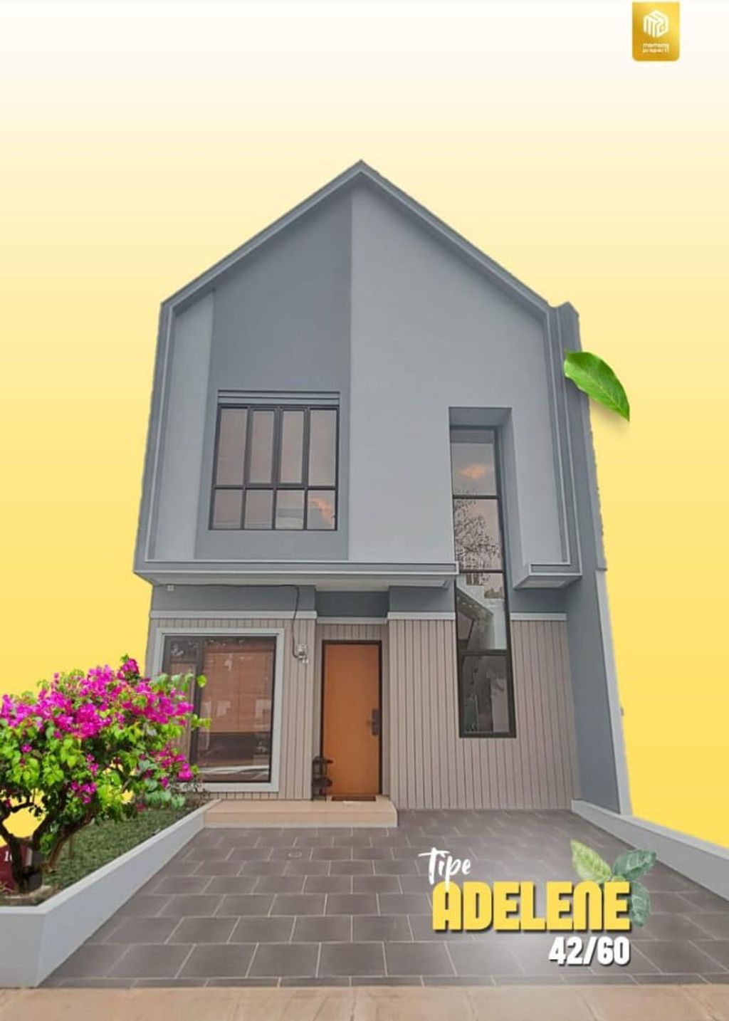 foto tampak rumah tipe Adelene perumahan The Ayase