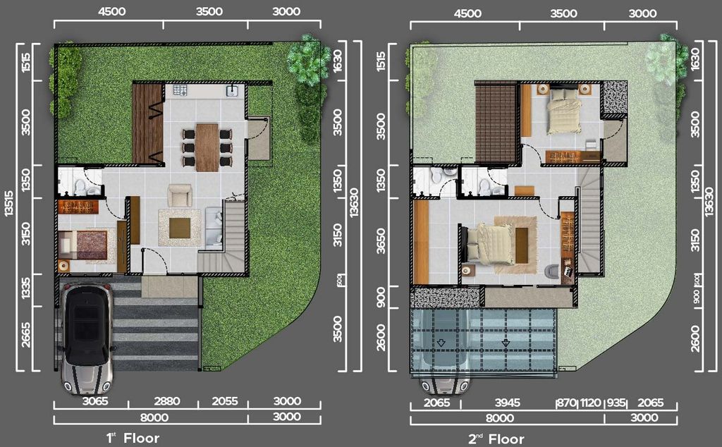 foto denah rumah tipe GALVESTON H perumahan CITRAGRAN CIBUBUR - TERRACE GARDEN