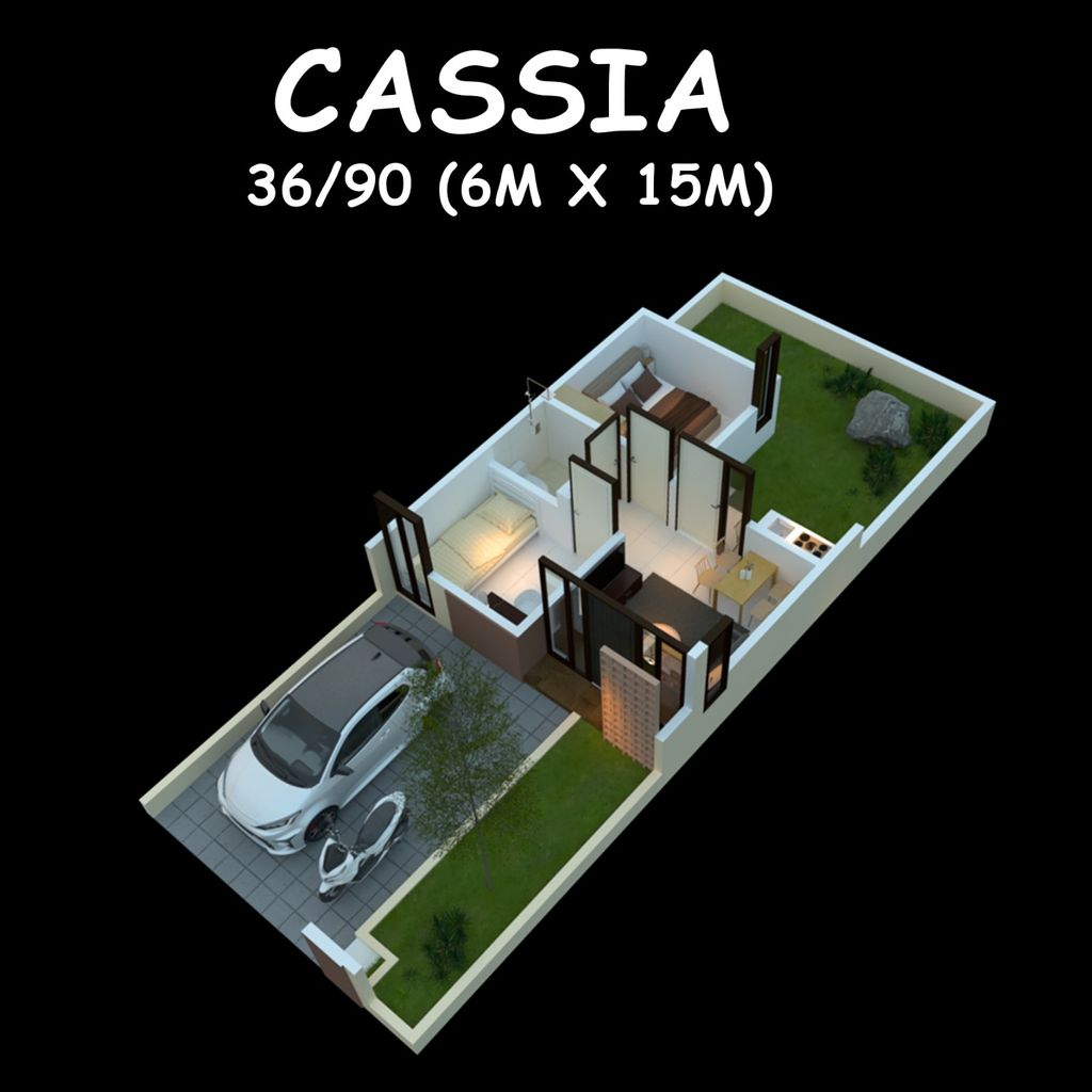 foto denah rumah tipe CASSIA perumahan JAVA RESIDENCE KRIAN CLUSTER 1