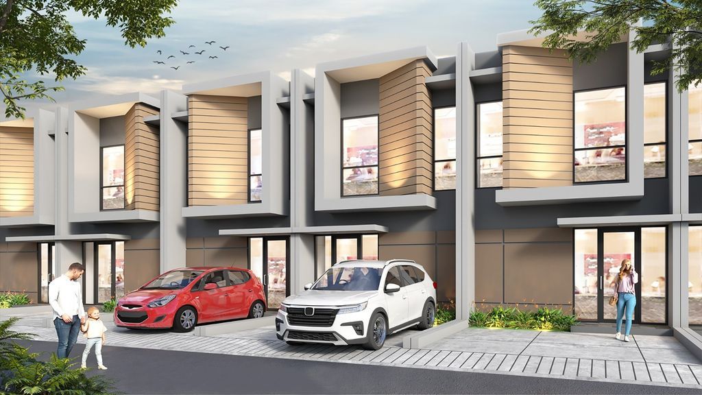 foto tampak rumah tipe 55/90 perumahan Bukit Mas Residence