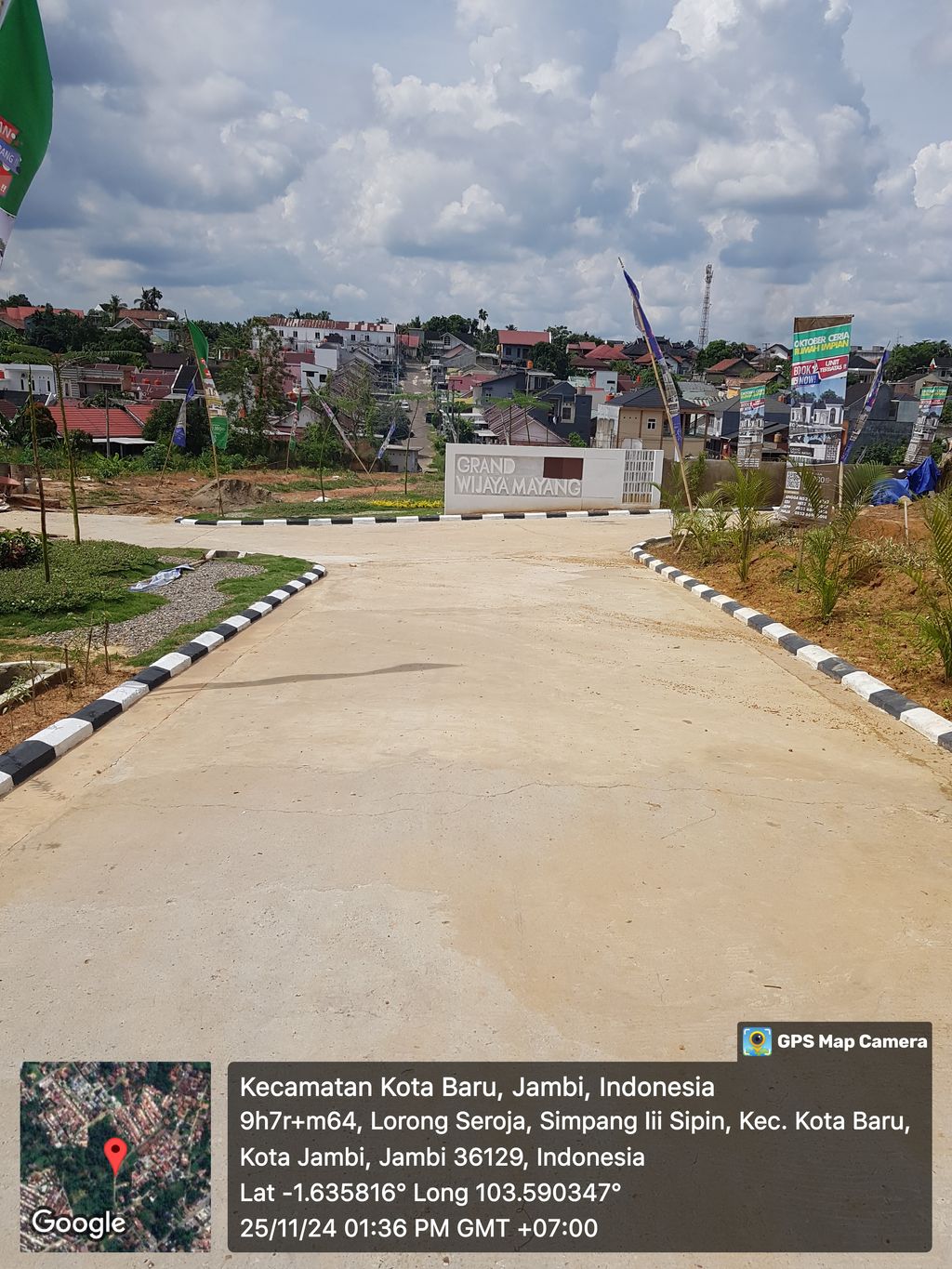 foto posisi tengah perumahan GRAND WIJAYA MAYANG