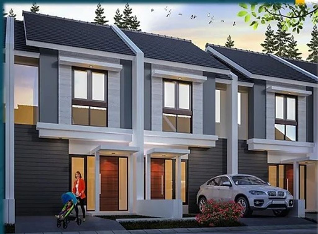 foto tampak rumah tipe 48/50 perumahan Alana Regency Medokan Ayu